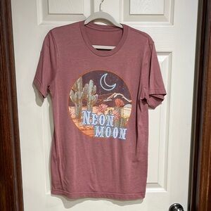 Neon Moon Graphic Tee in Mauve